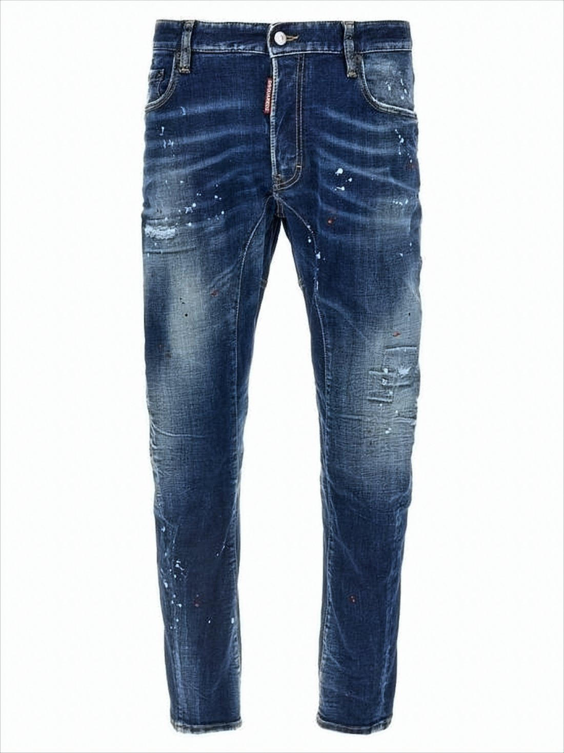 Distressed Slim Fit Denim Pants