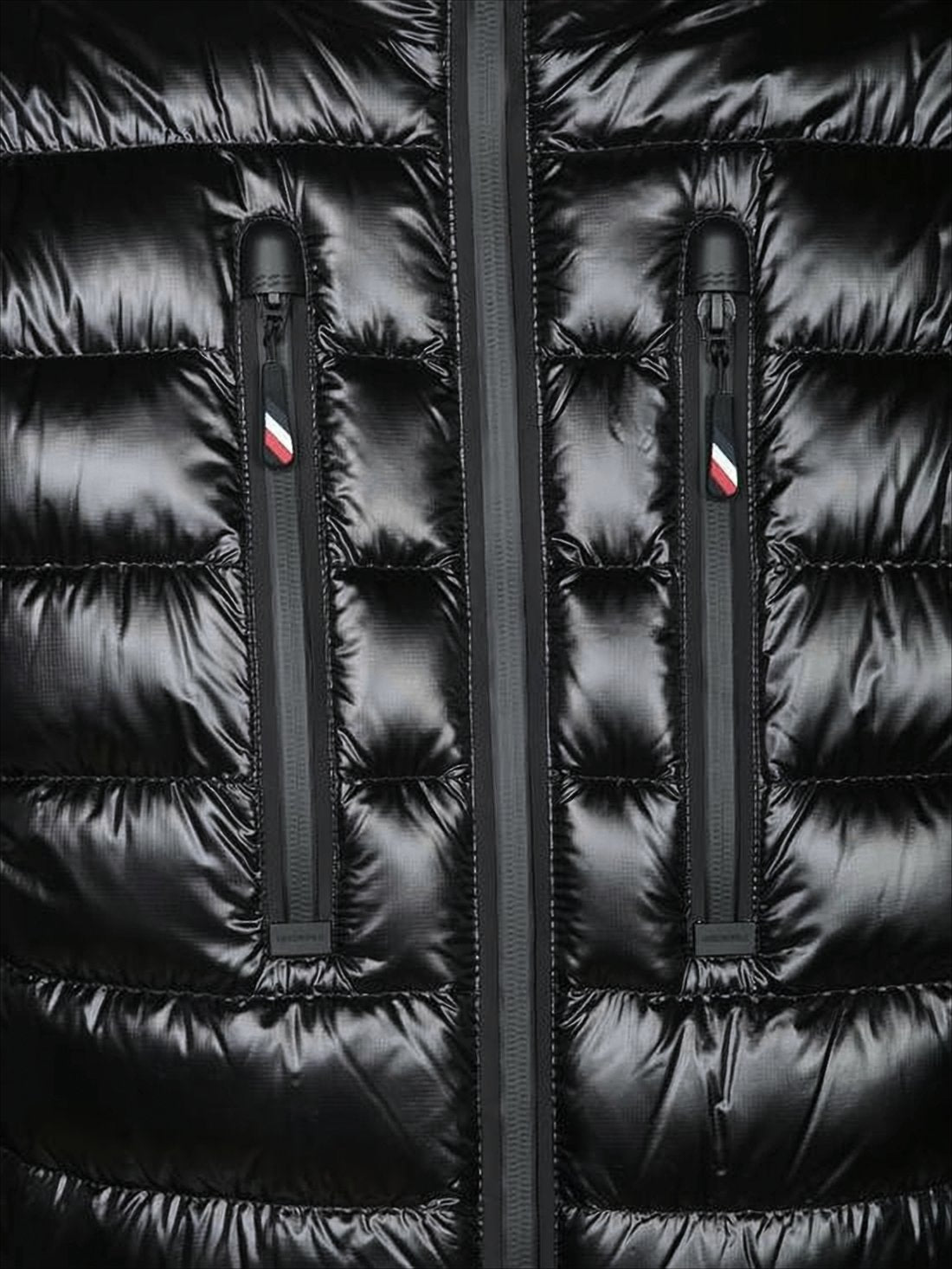 Sleek Shiny Padded Jacket with High Collar
