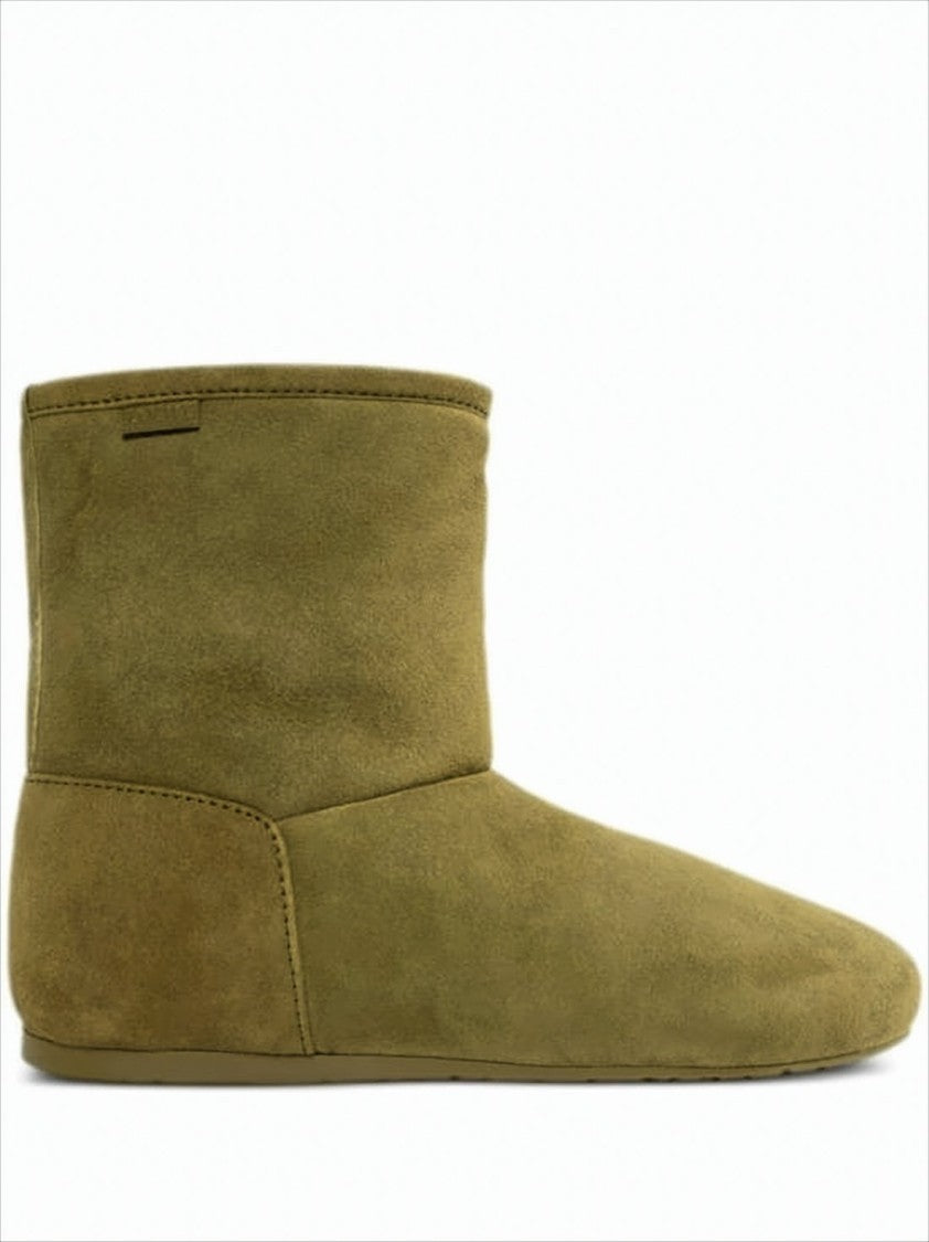 Mid-Calf Suede Boots with Plush Wool Lining