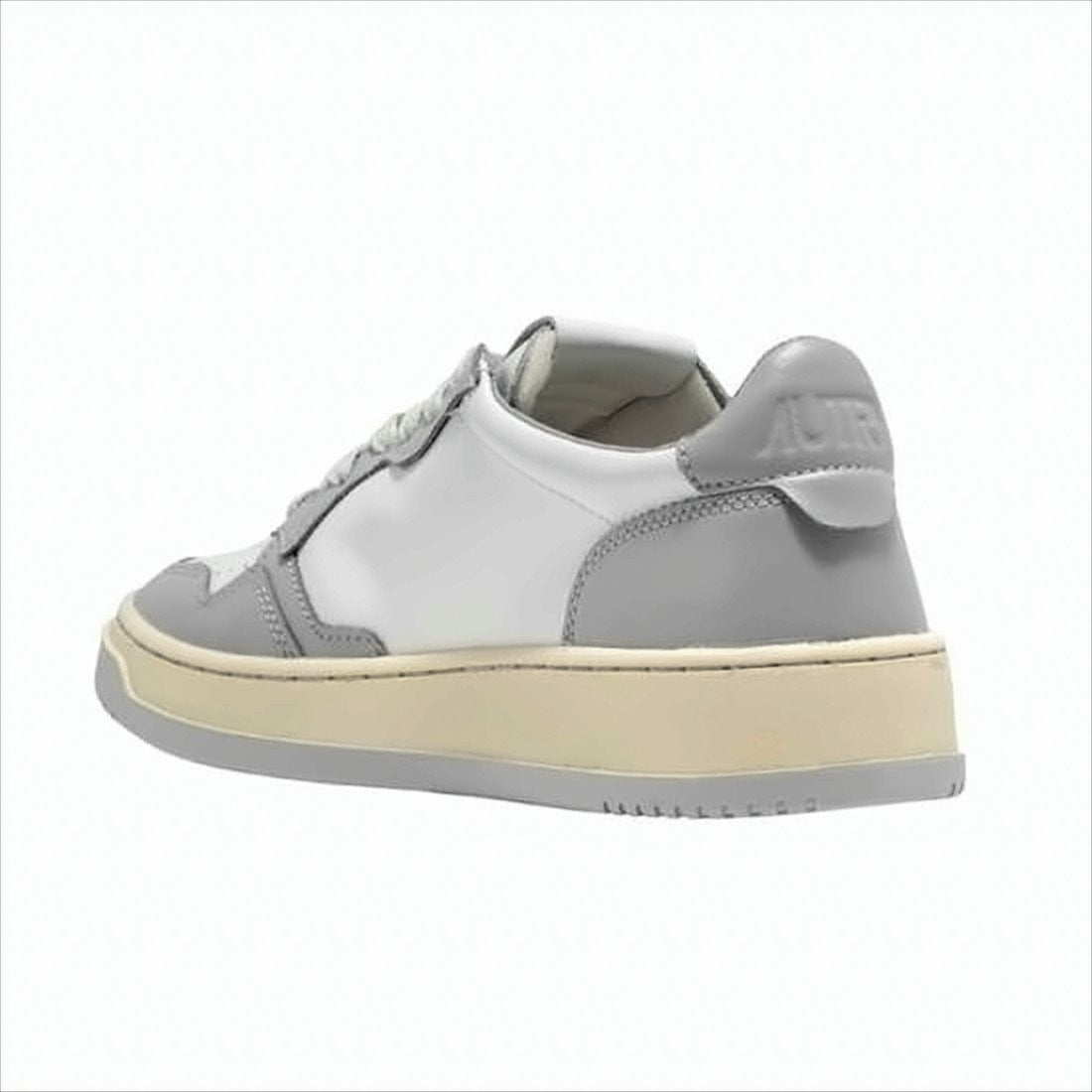 Low-Top Sneakers with Smooth and Perforated Panels