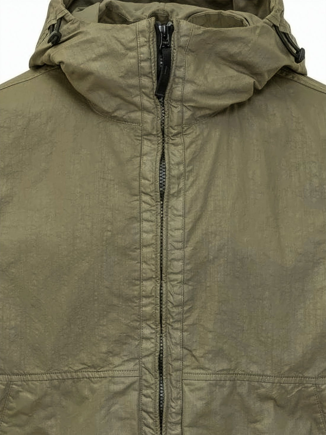 Matte Finish Casual Jacket With Adjustable Hood