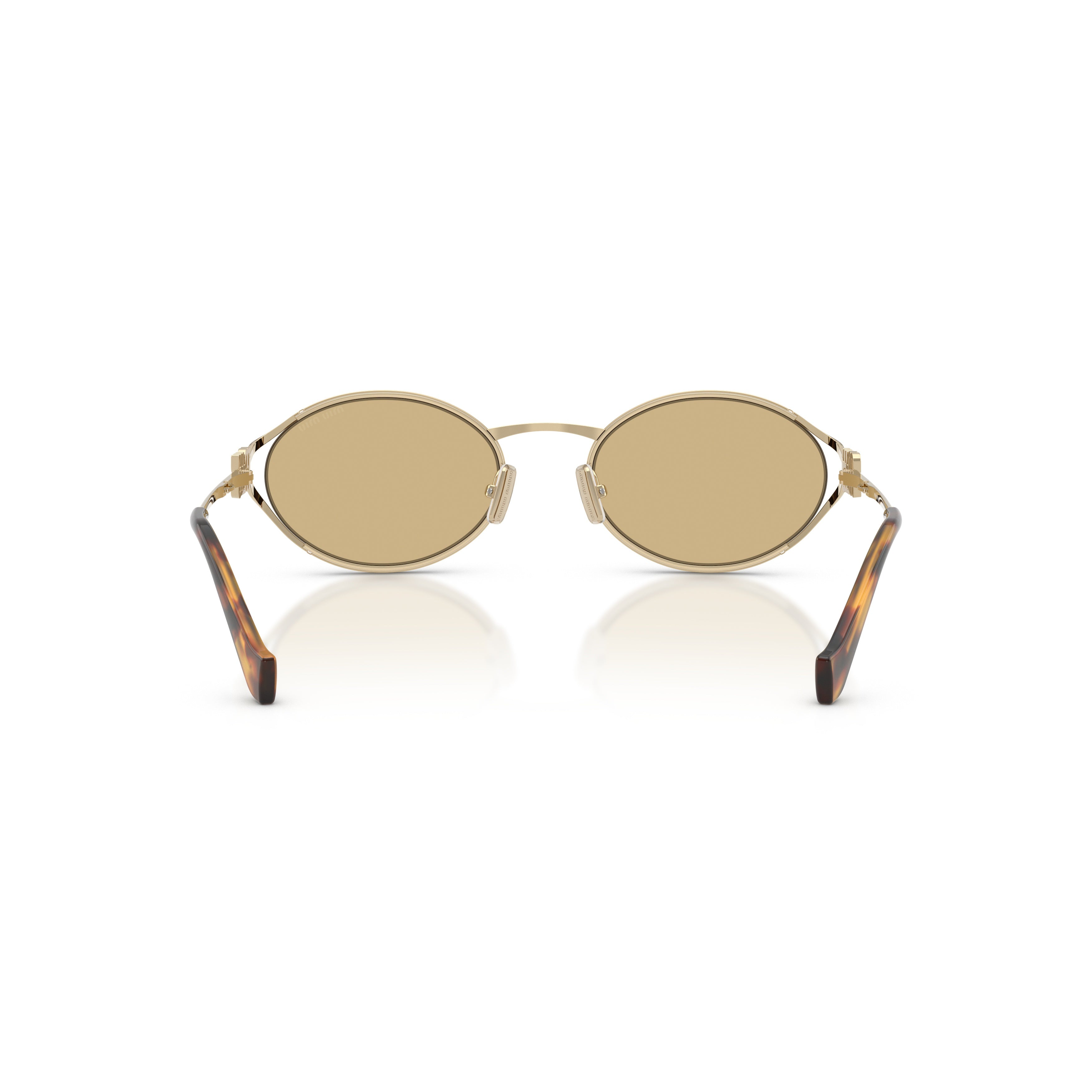 0mu 52ys Oval Brown-Tinted Sunglasses