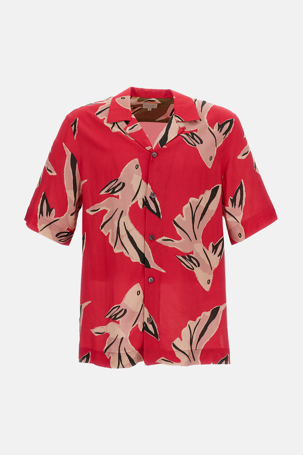 Pink Oversized Printed Short-Sleeve Shirt