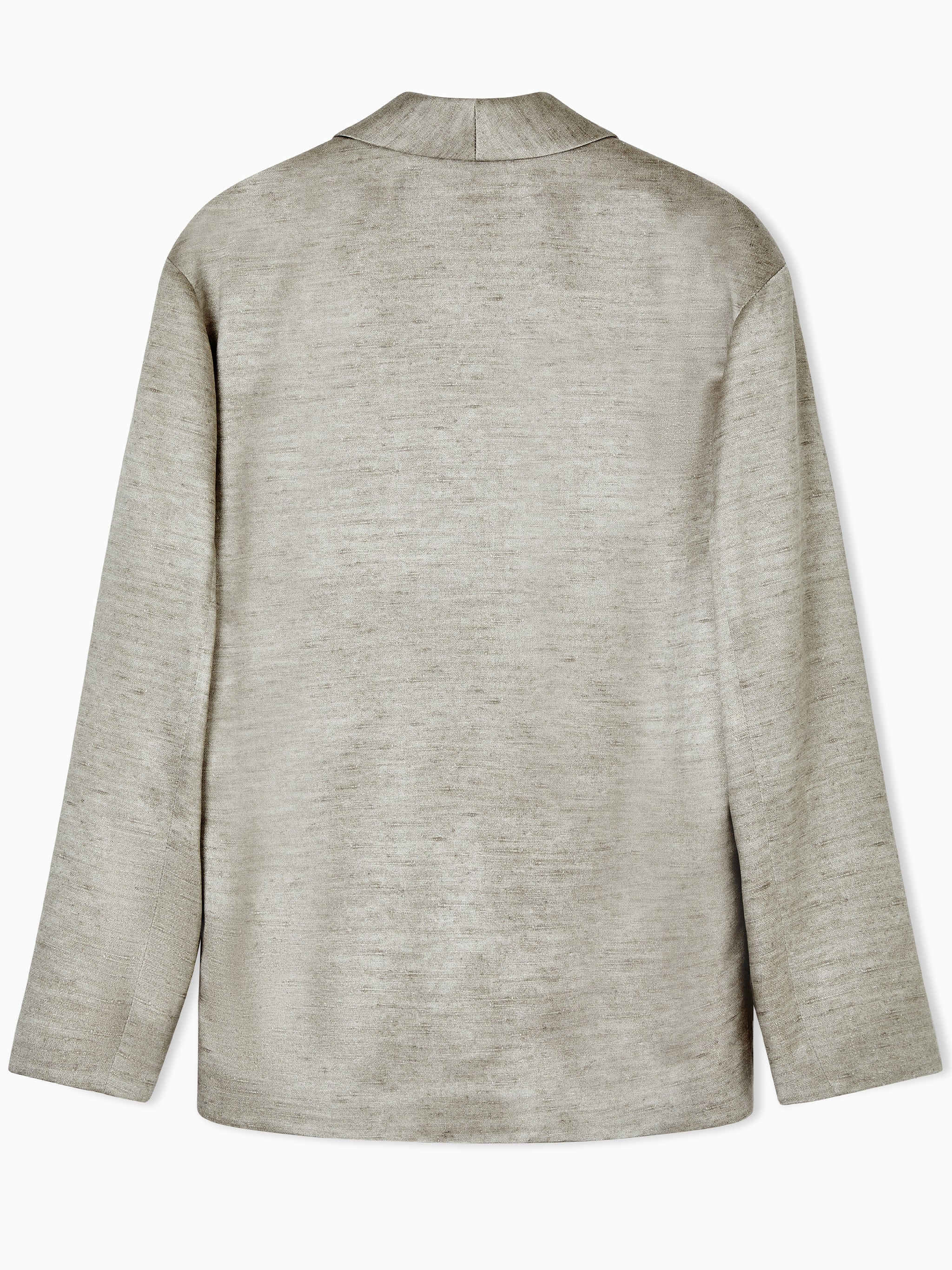 Shawl Collar Neutral Textured Relaxed Jacket