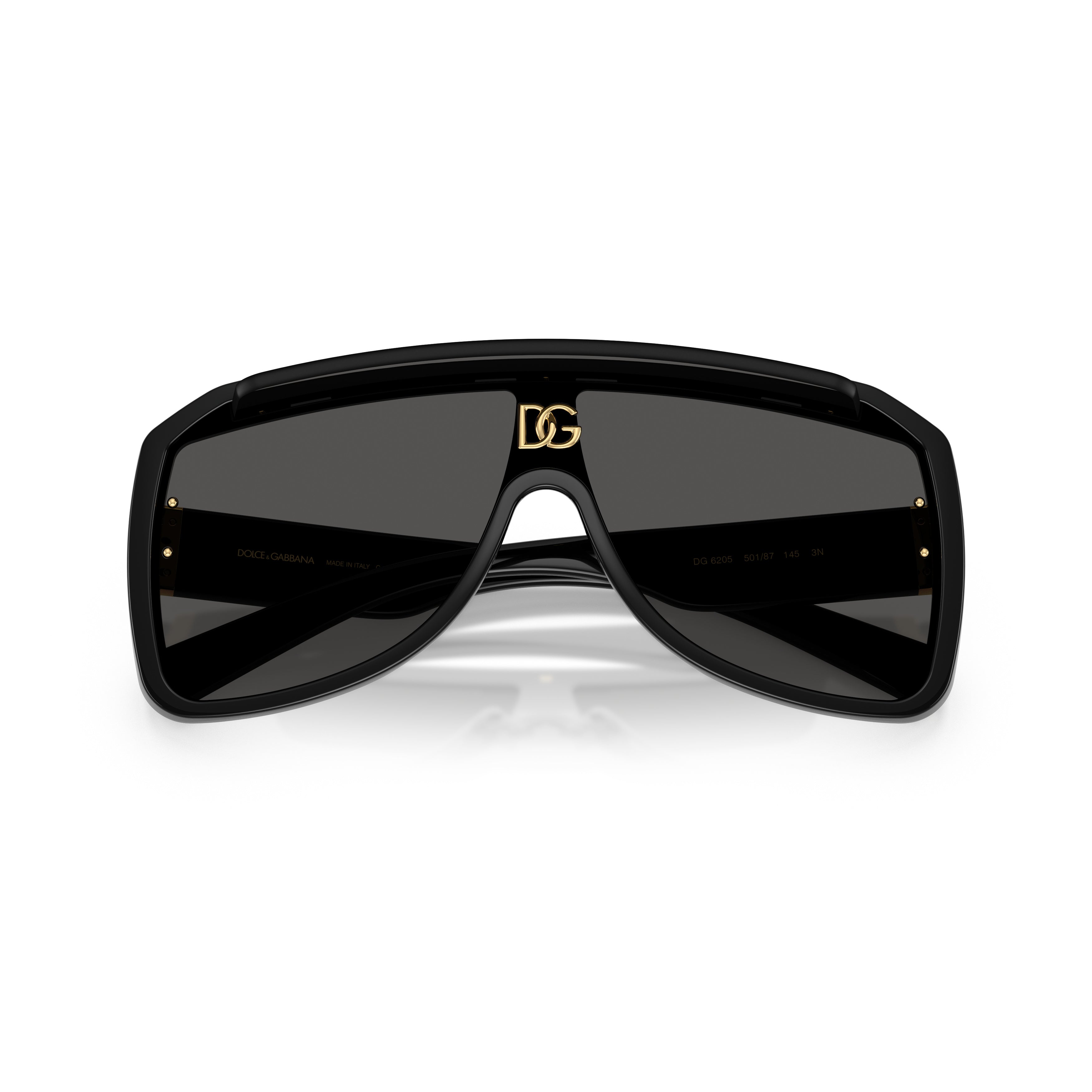 0Dg6205 Oversized Rectangular Sunglasses with Gold Accents