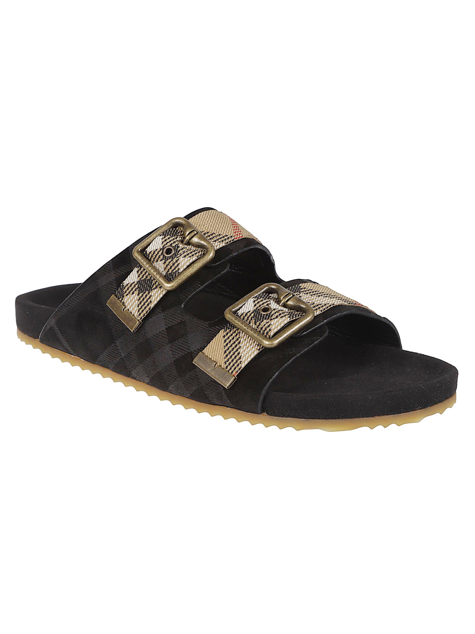 Two-Strap Black Sandals