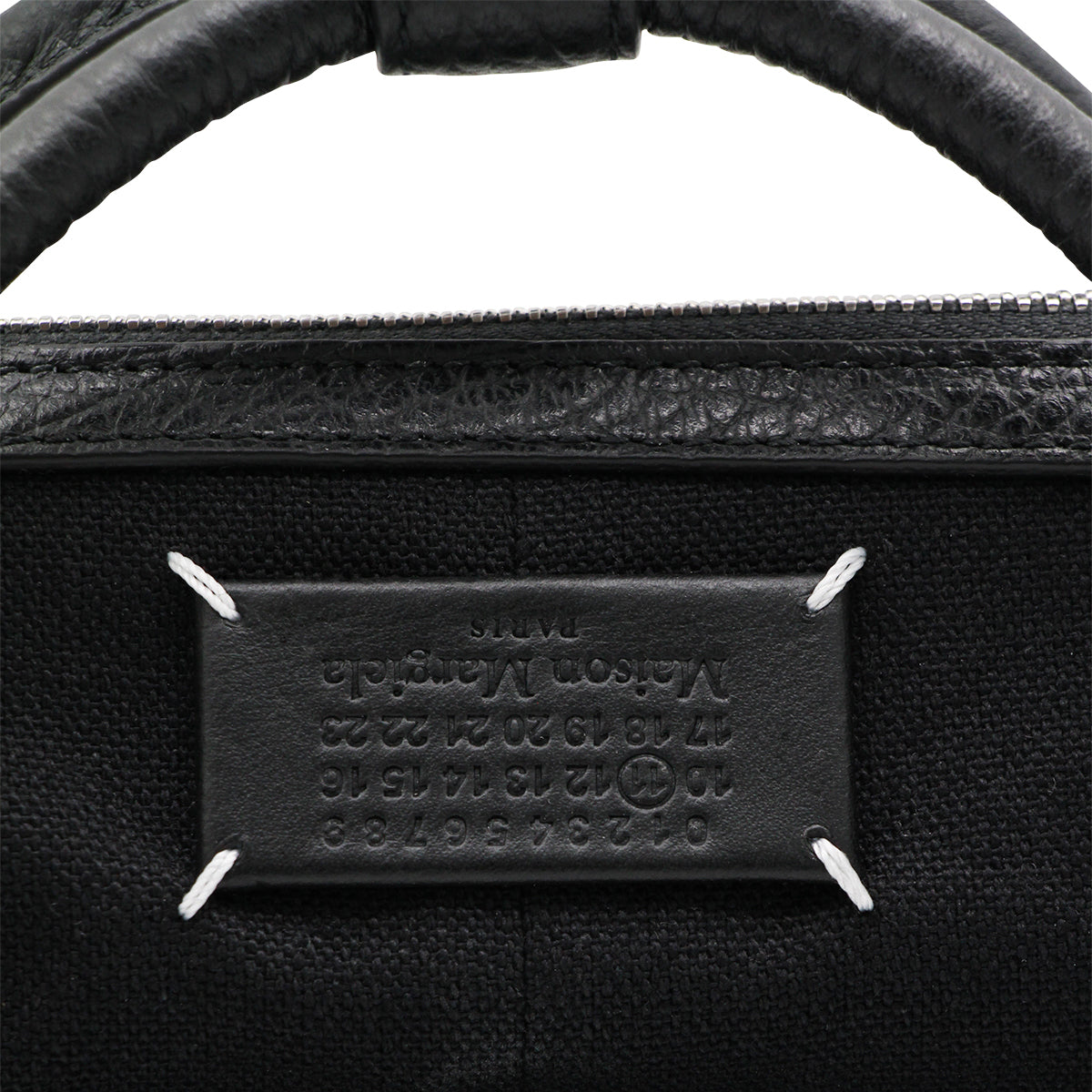 Black Leather Top Handle Bag