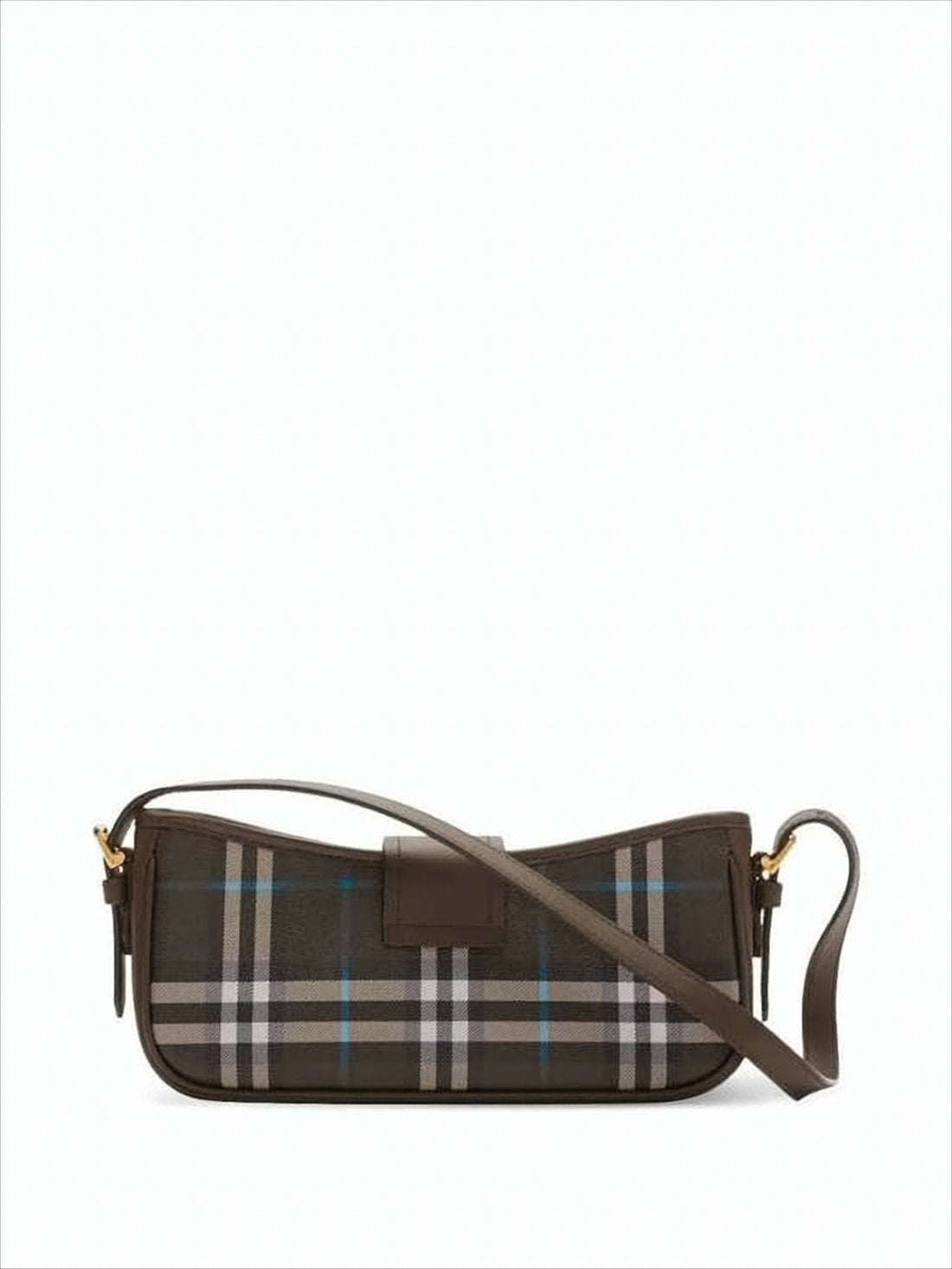 Structured Shoulder Bag with Classic Check Pattern