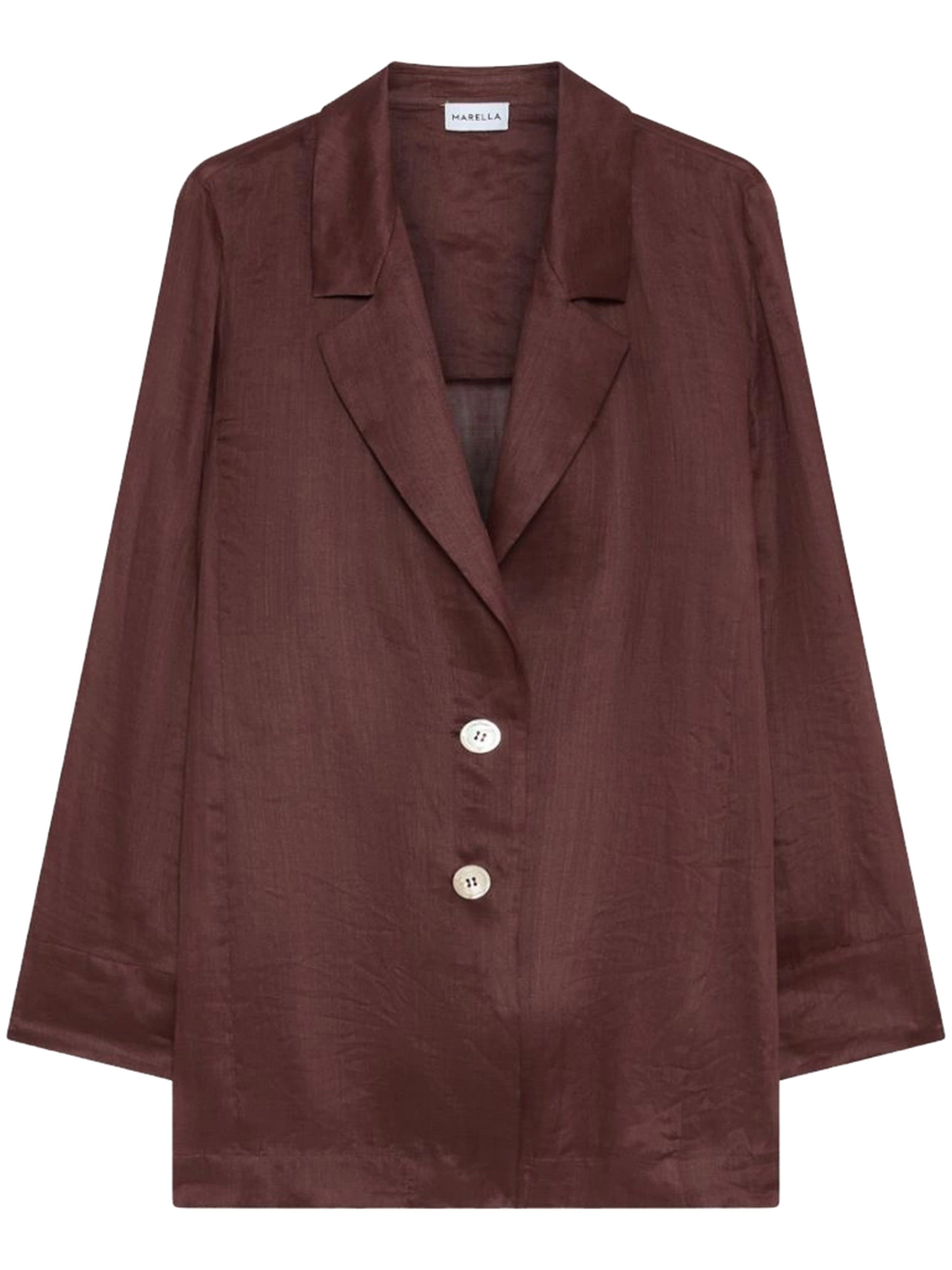 Brown Mllclasse Loose-Fitting Ramie Jacket