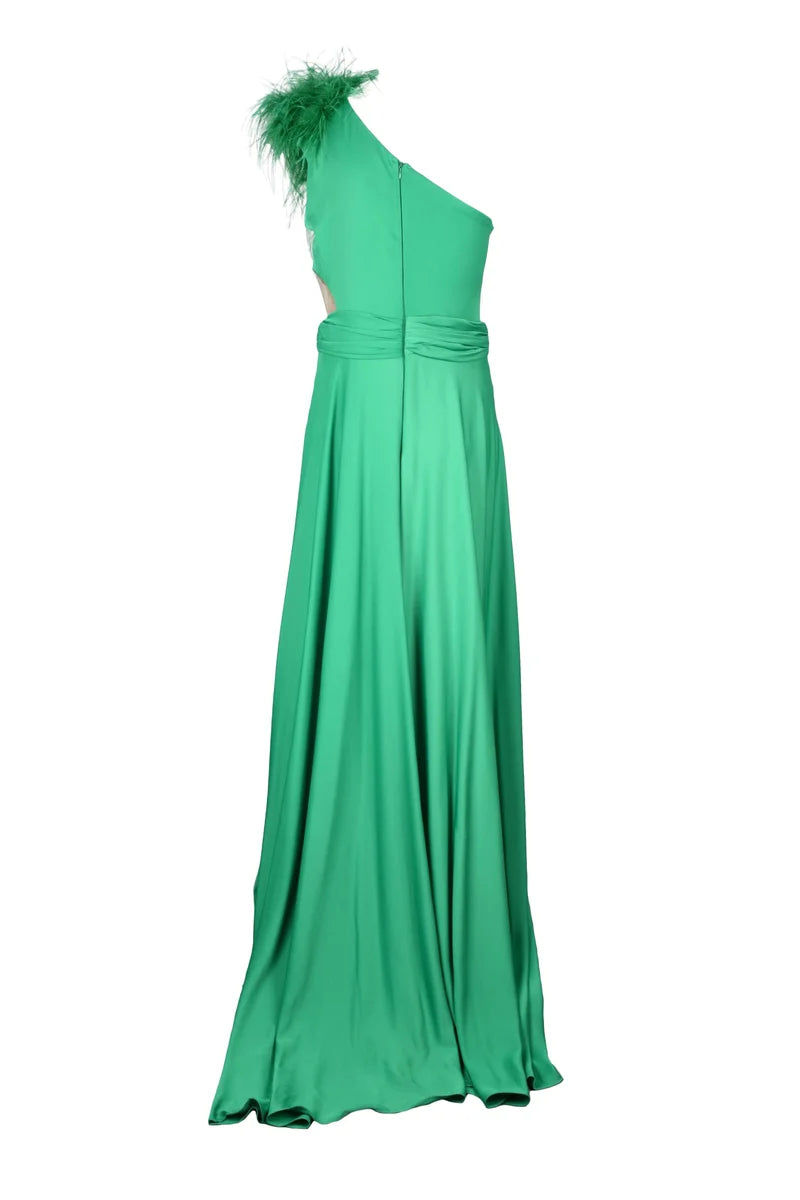 One-Shoulder Dress - Green