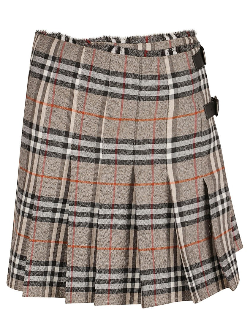 Wrap Closure Wool Skirt