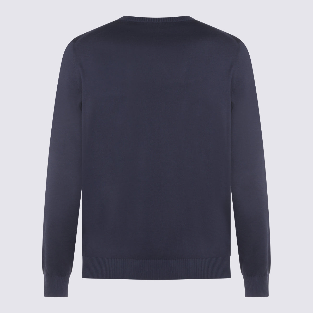 Solid Blue Knitwear Sweater