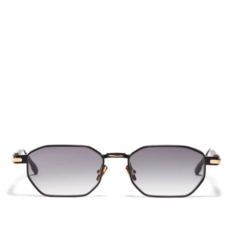 Axel Geometric Octagonal Frame Sunglasses with Gold Accents