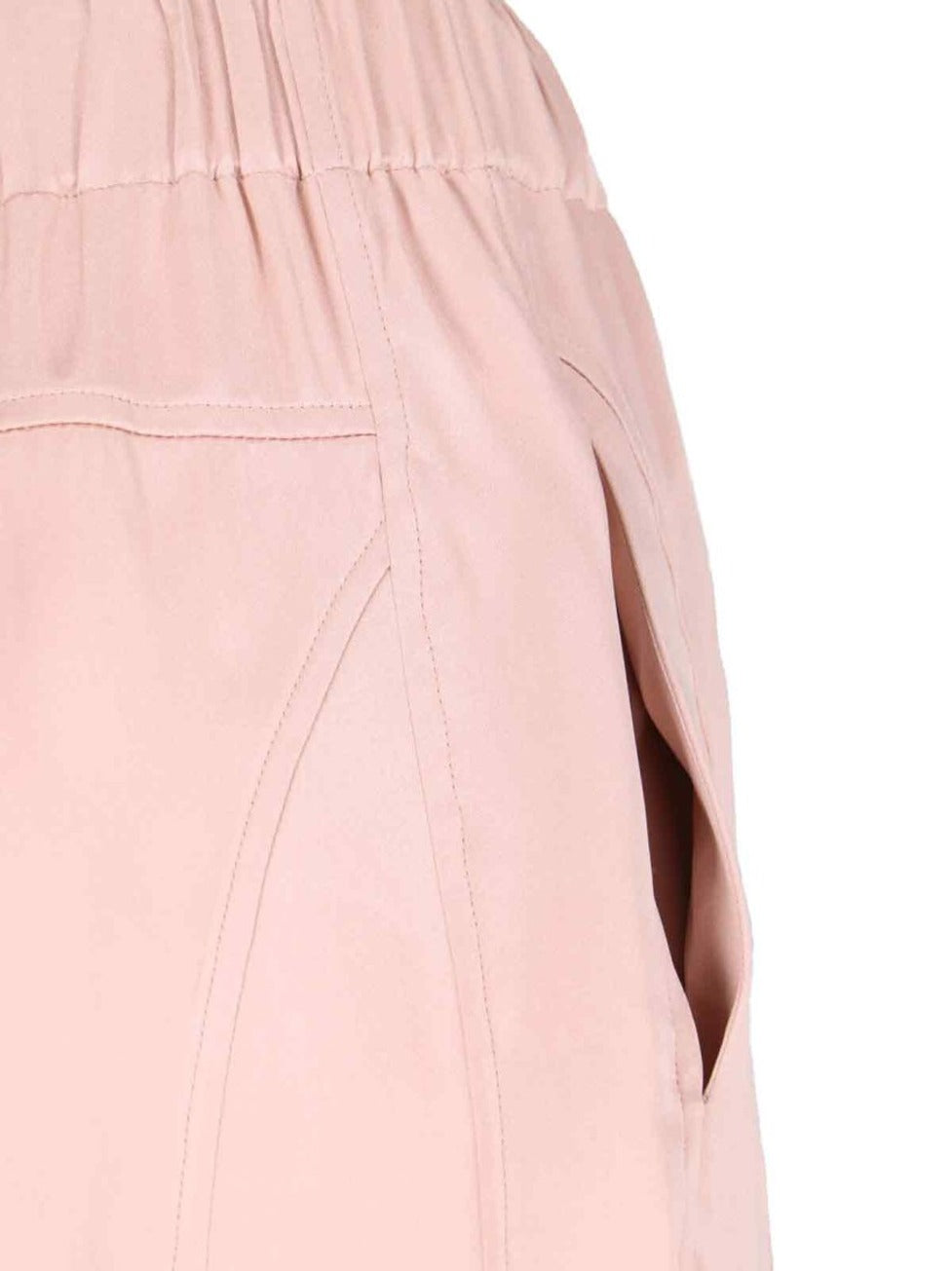 High-Waisted Silk Blend Athletic Pants With Drawstring Closure