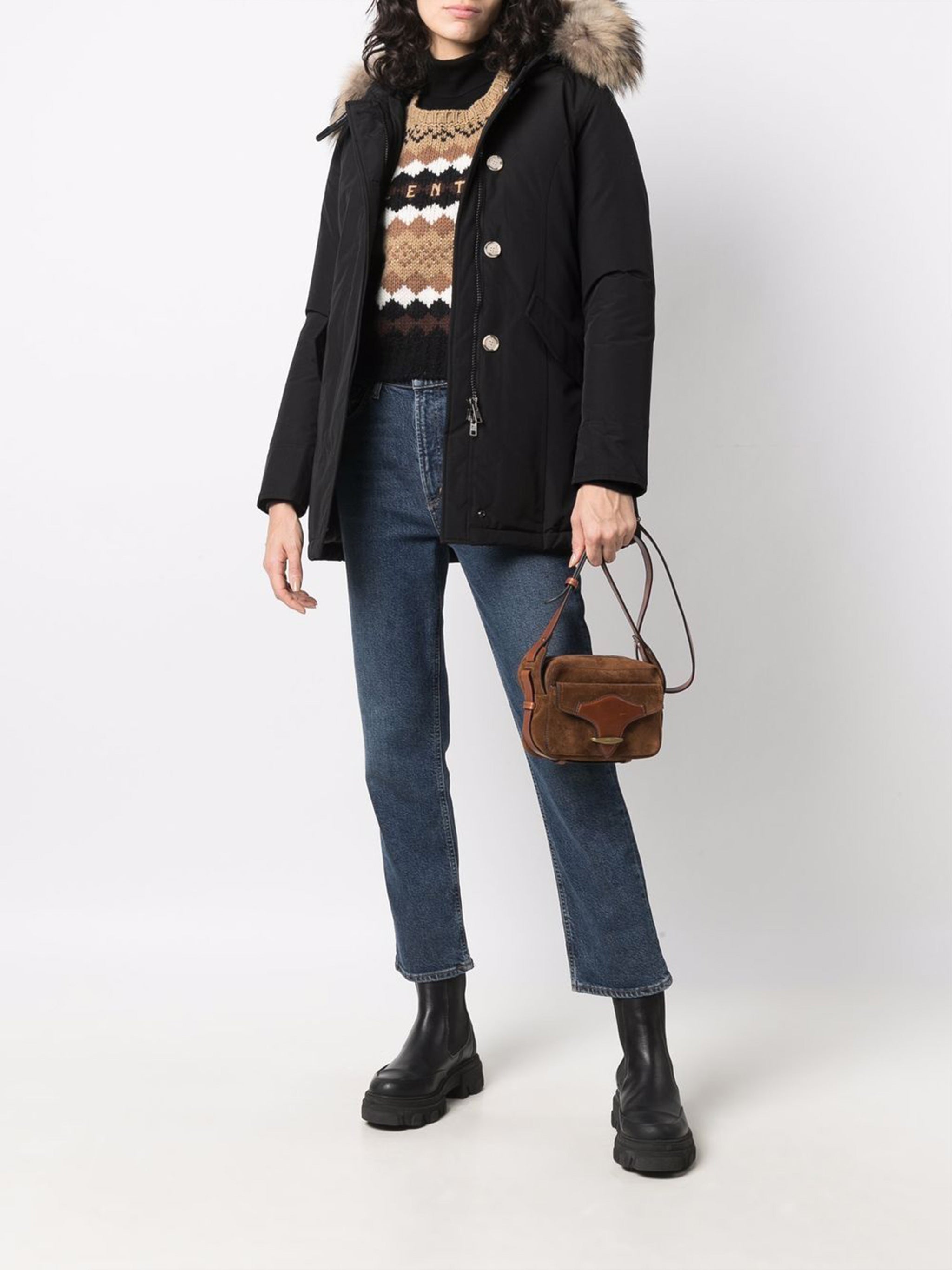 Black Arctic Raccoon Down Parka