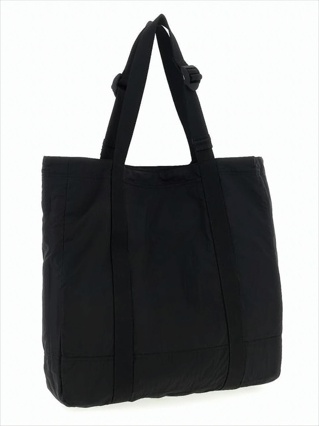 Rectangular Black Shoulder Bag with Dual Wide Straps