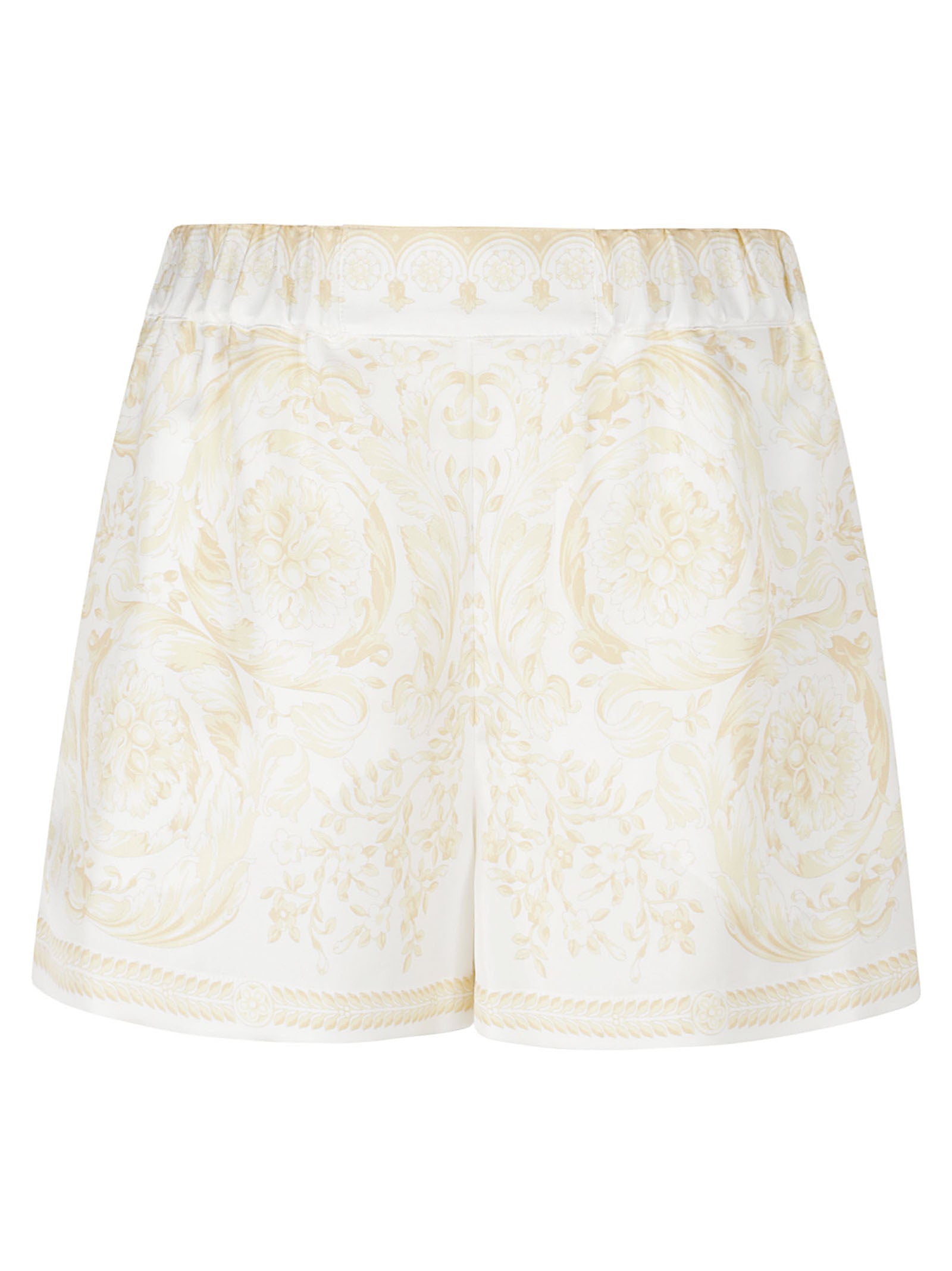Silk Shorts With Baroque-Inspired Print