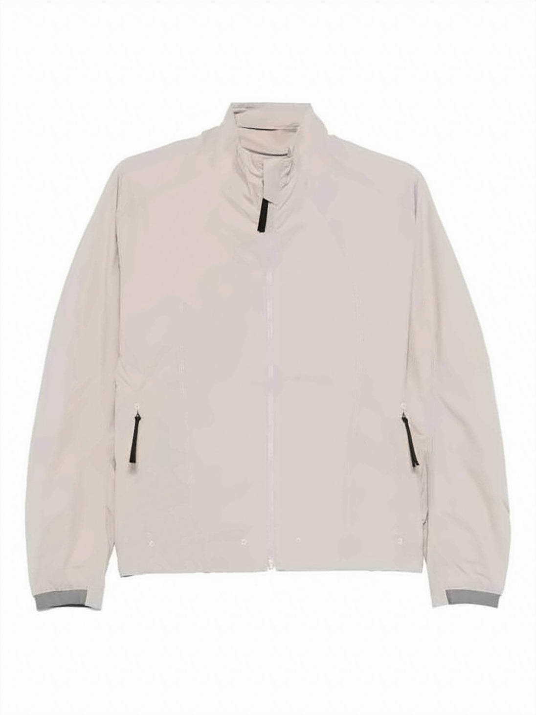Minimalistic Light-Colored Jacket with High Collar