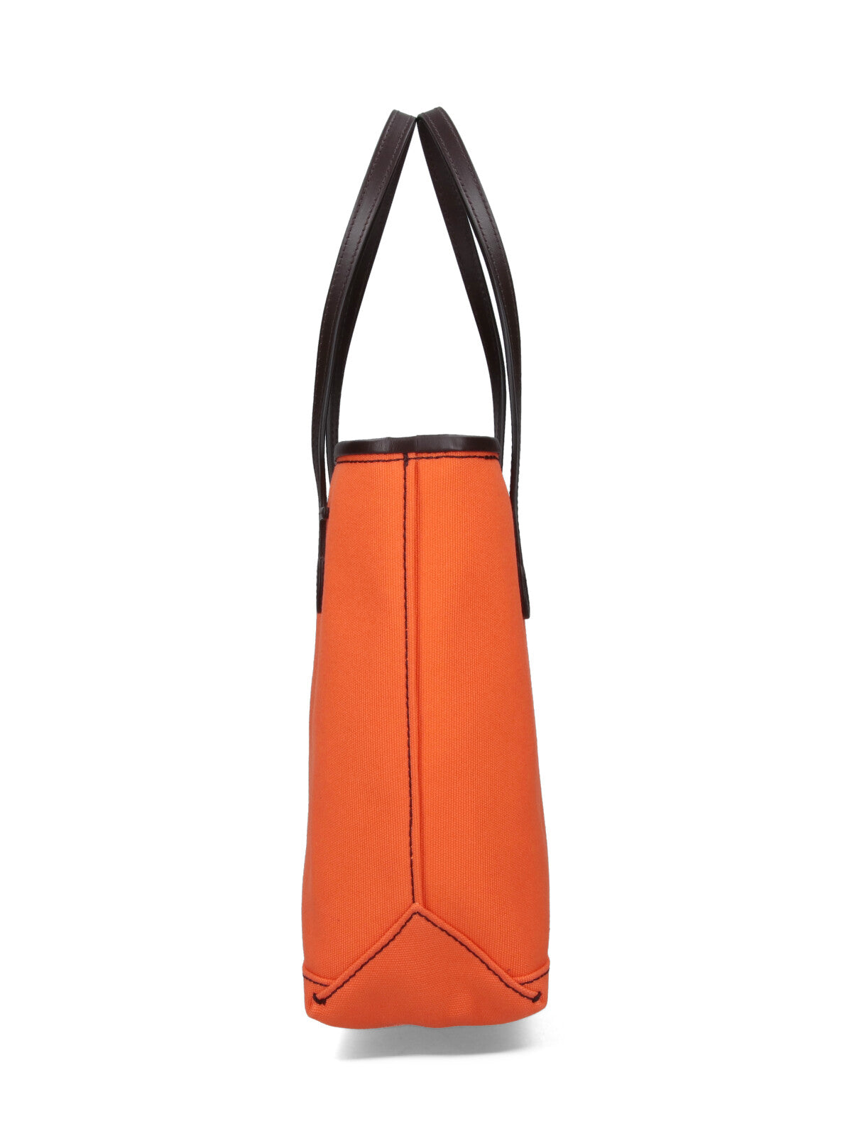 Orange Anchor Structured Canvas Logo Tote