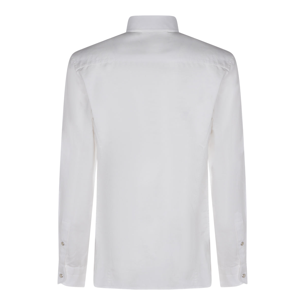 Classic White Cotton Shirt with Button-down Front