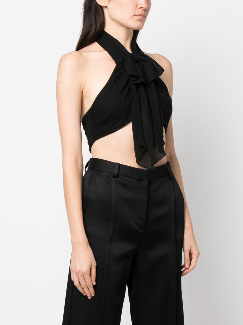 Backless Silk Crop Top