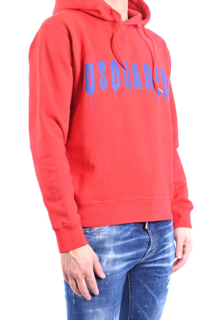 Multicolor Graphic Sweatshirt With Hood And Drawstrings