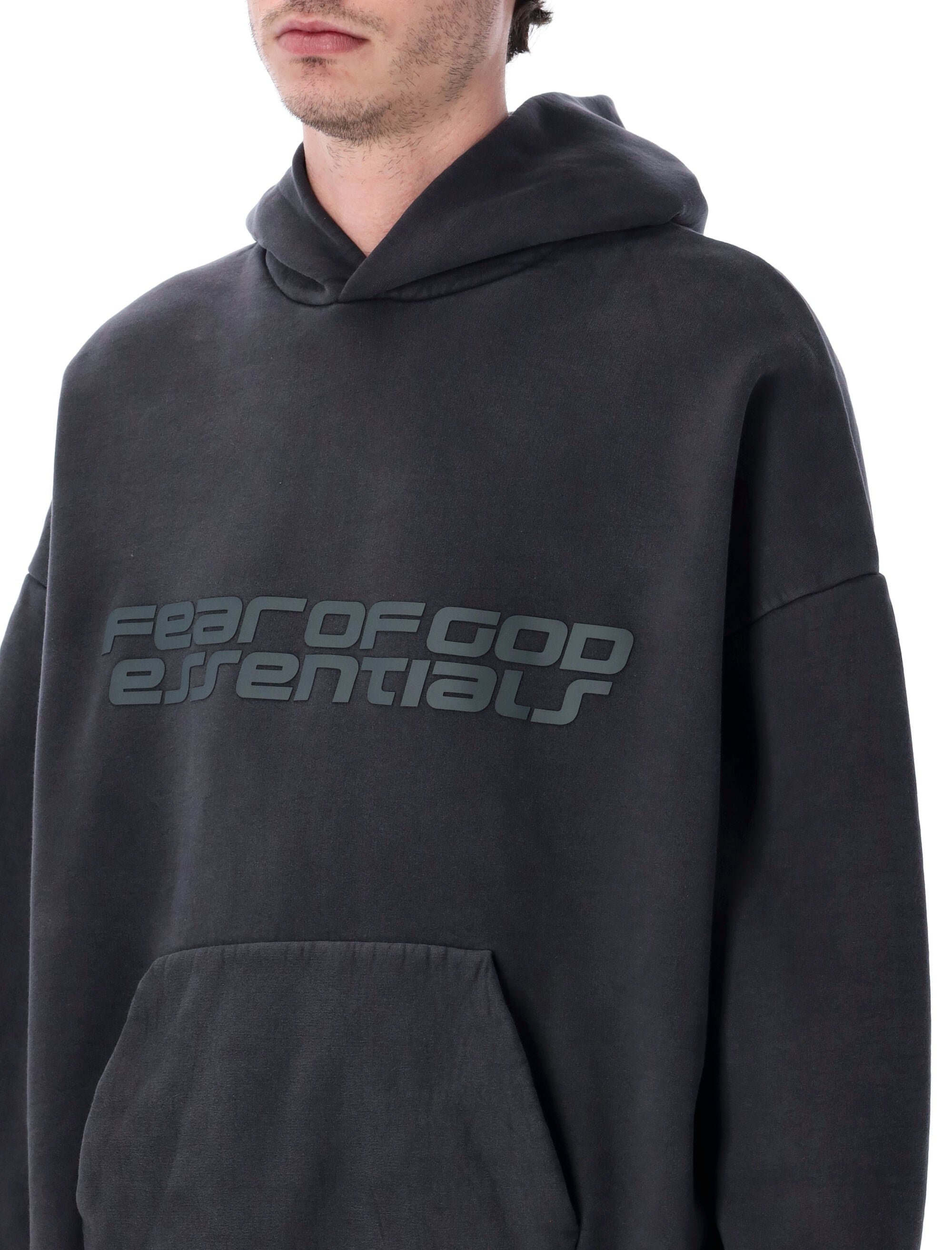 Essentials Black 90s Hoodie