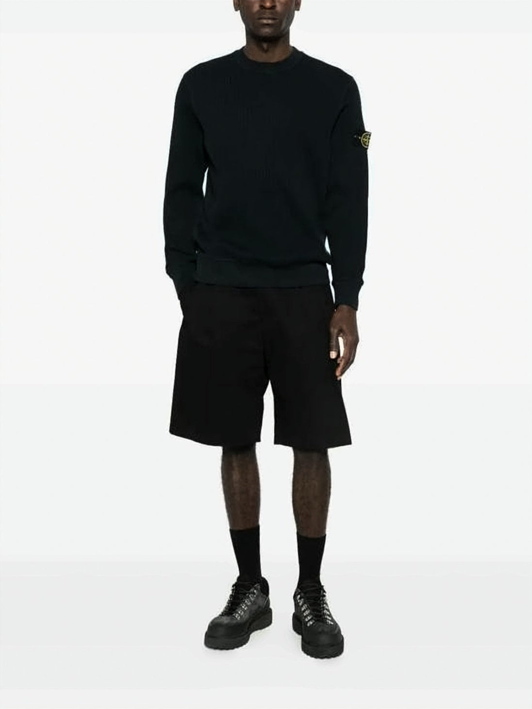 Textured Knit Long-Sleeve Shirt