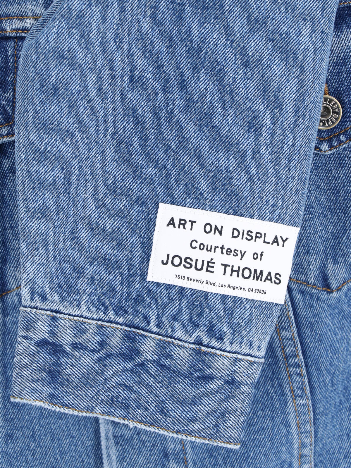 Blue Worn-Wash Logo Denim Jacket