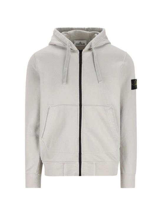 Organic Cotton Fleece Zip-Up Hoodie With Distinctive Sleeve Patch