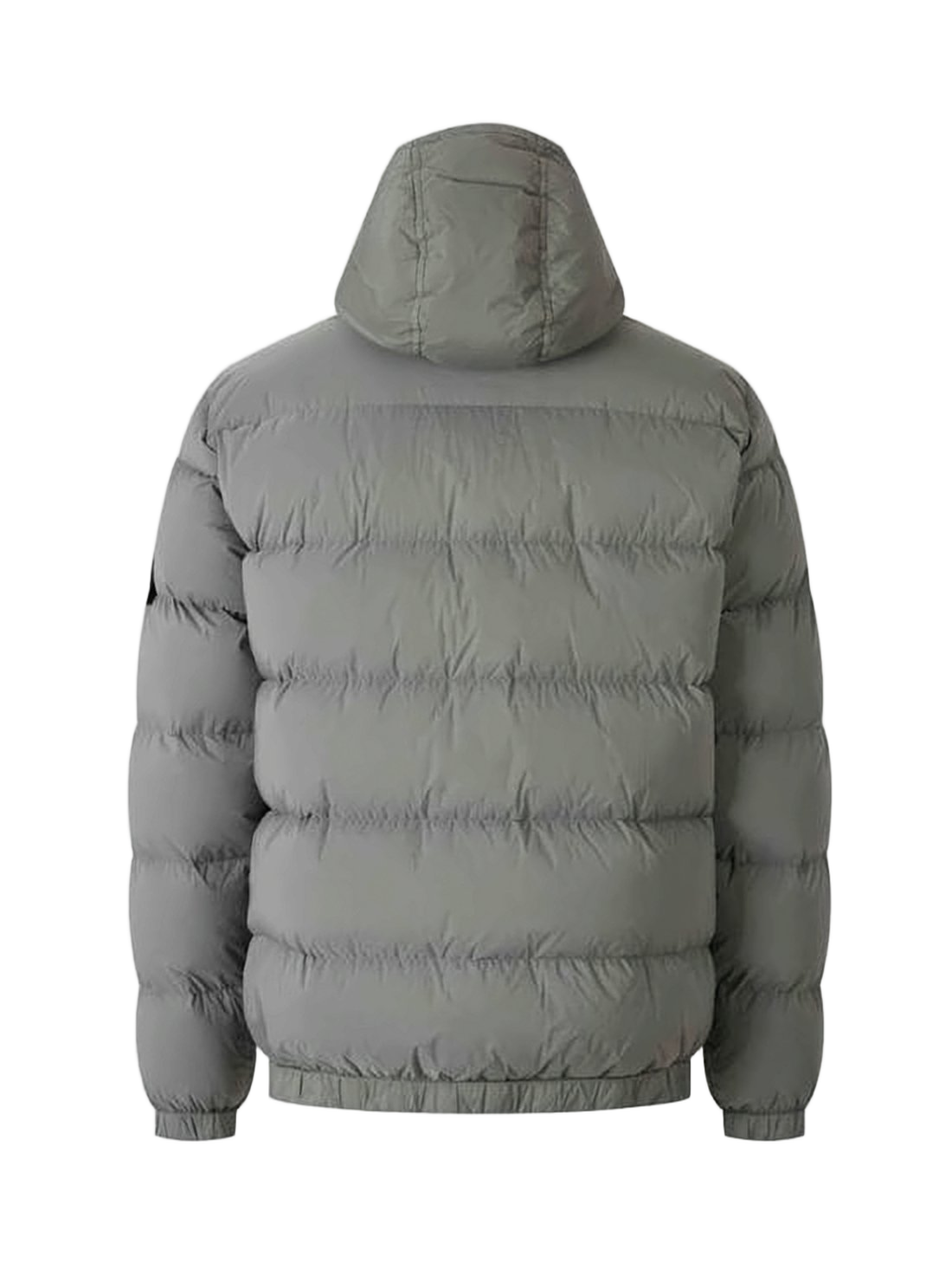 Quilted Grey Padded Jacket with Adjustable Hood