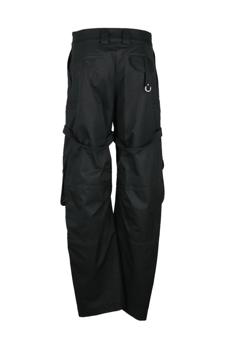 Cotton Cargo Pants - Black