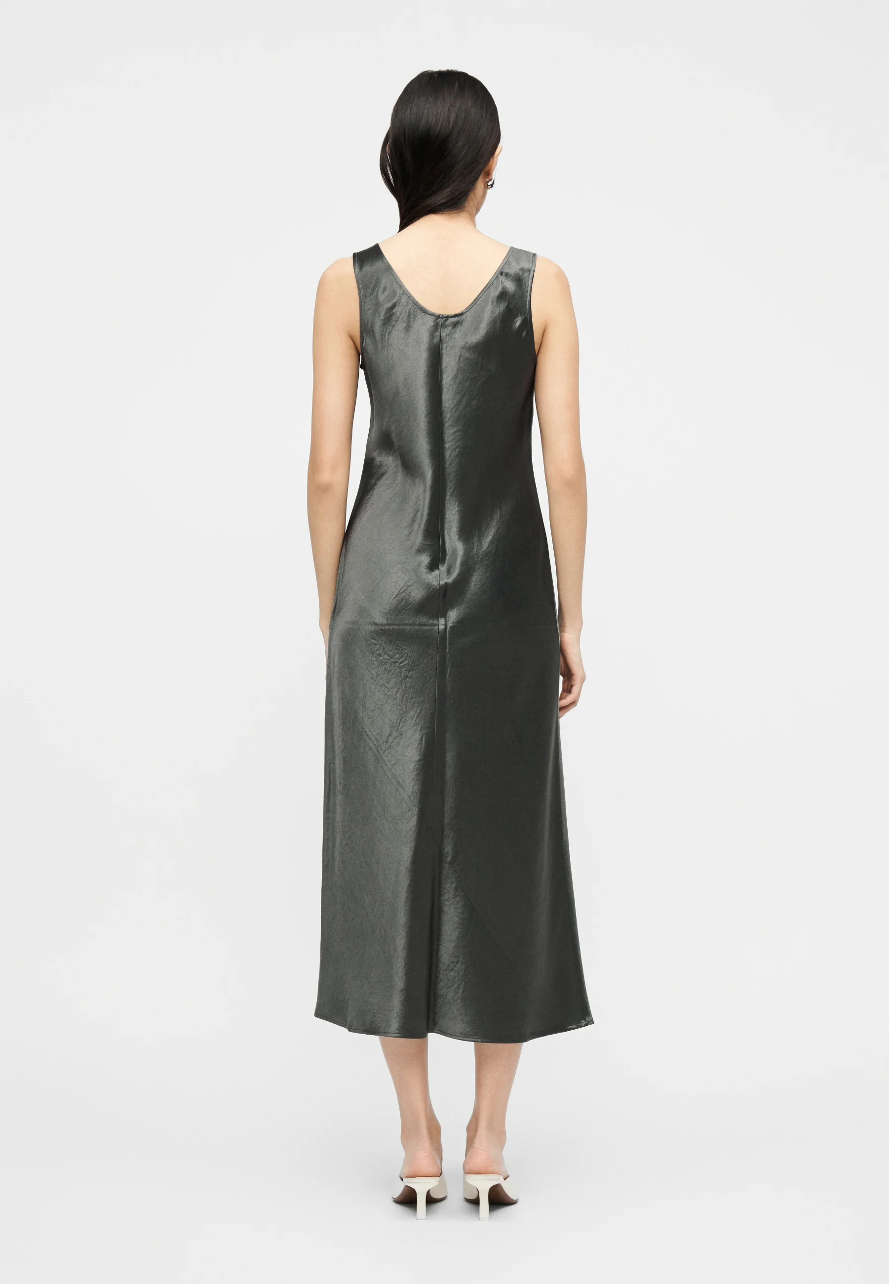 Gray Acetate Evening Gown