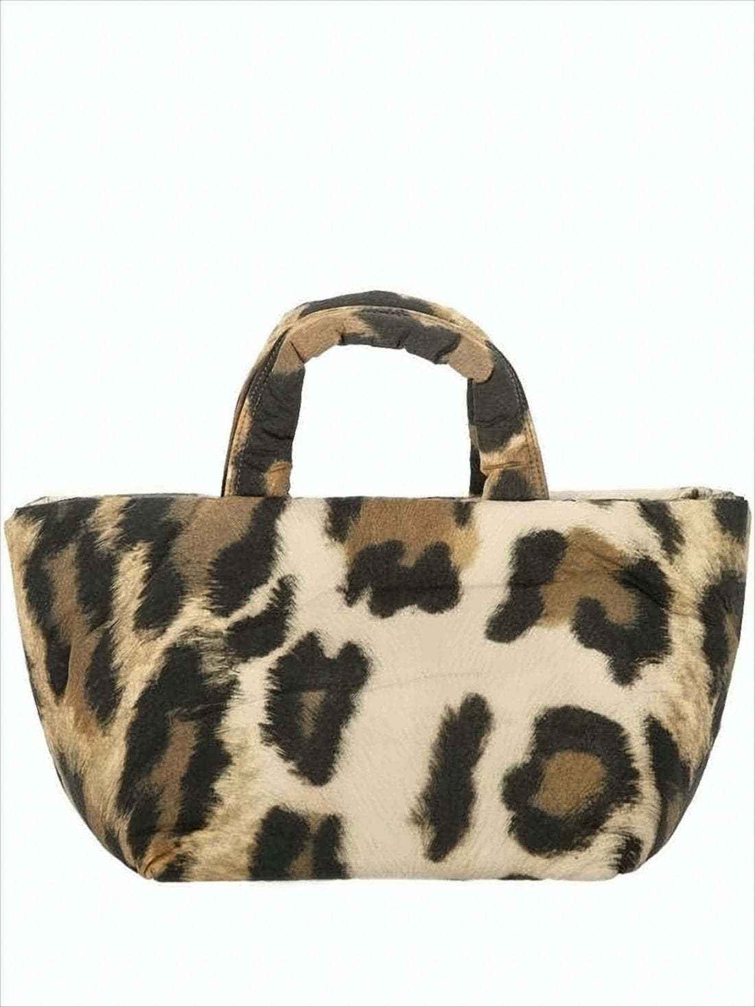 Leopard Print Tote Bag with Padded Handles