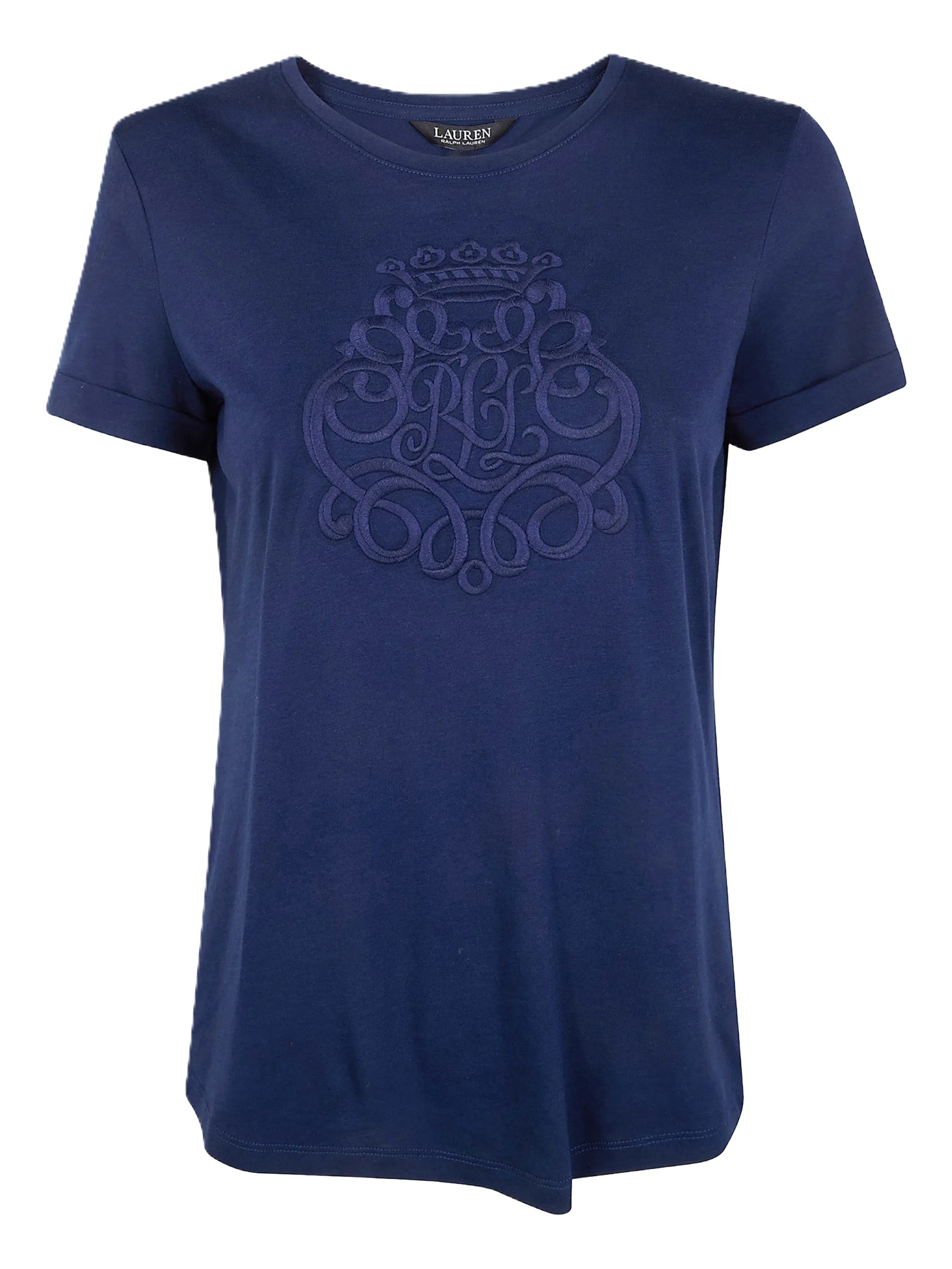 Navy Blue Cotton Pullover Tshirt