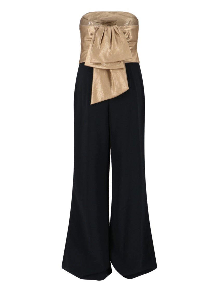 Bow Jumpsuit – Gold And Black