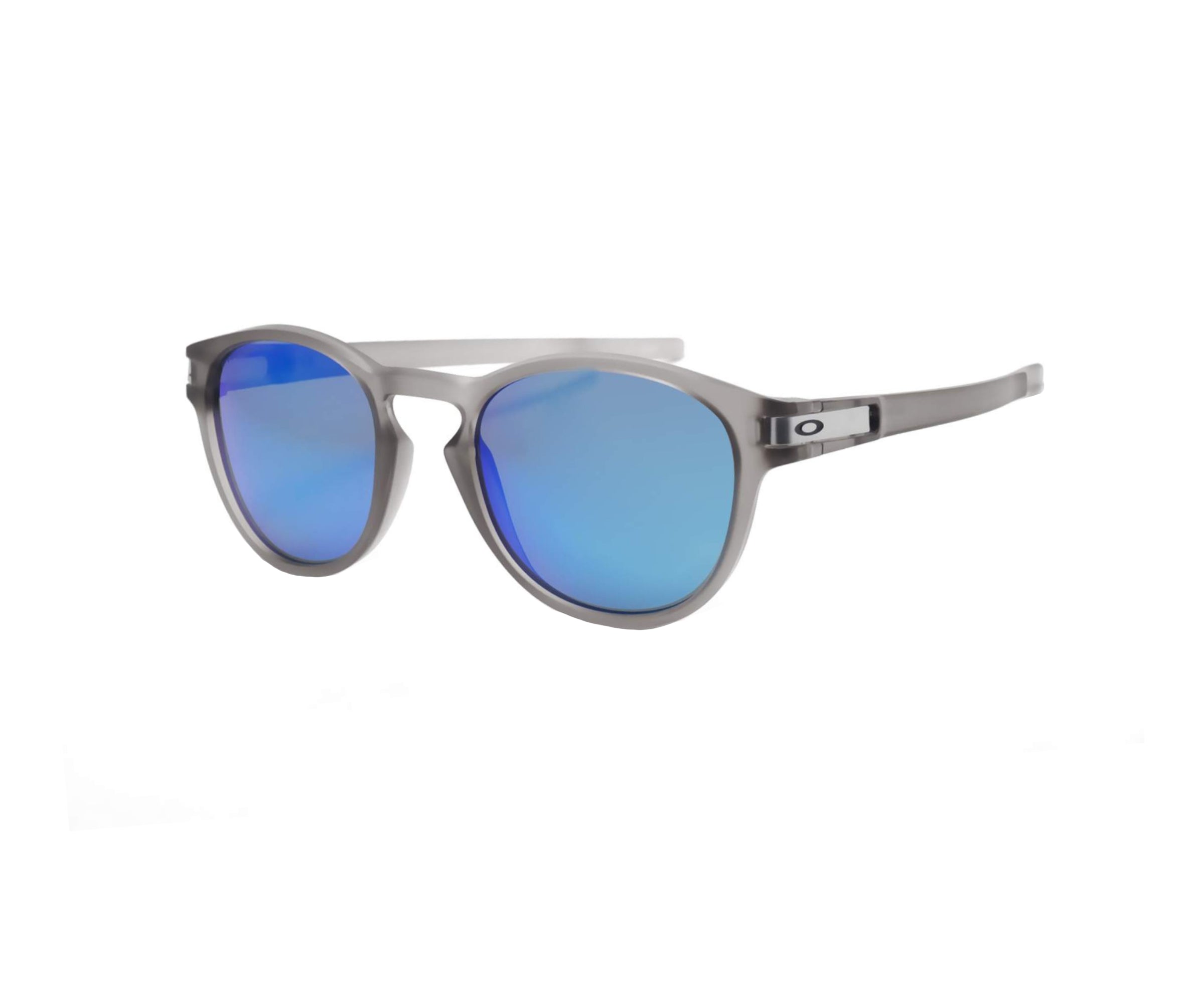 Rounded Frame Sunglasses with Reflective Gradient Lenses