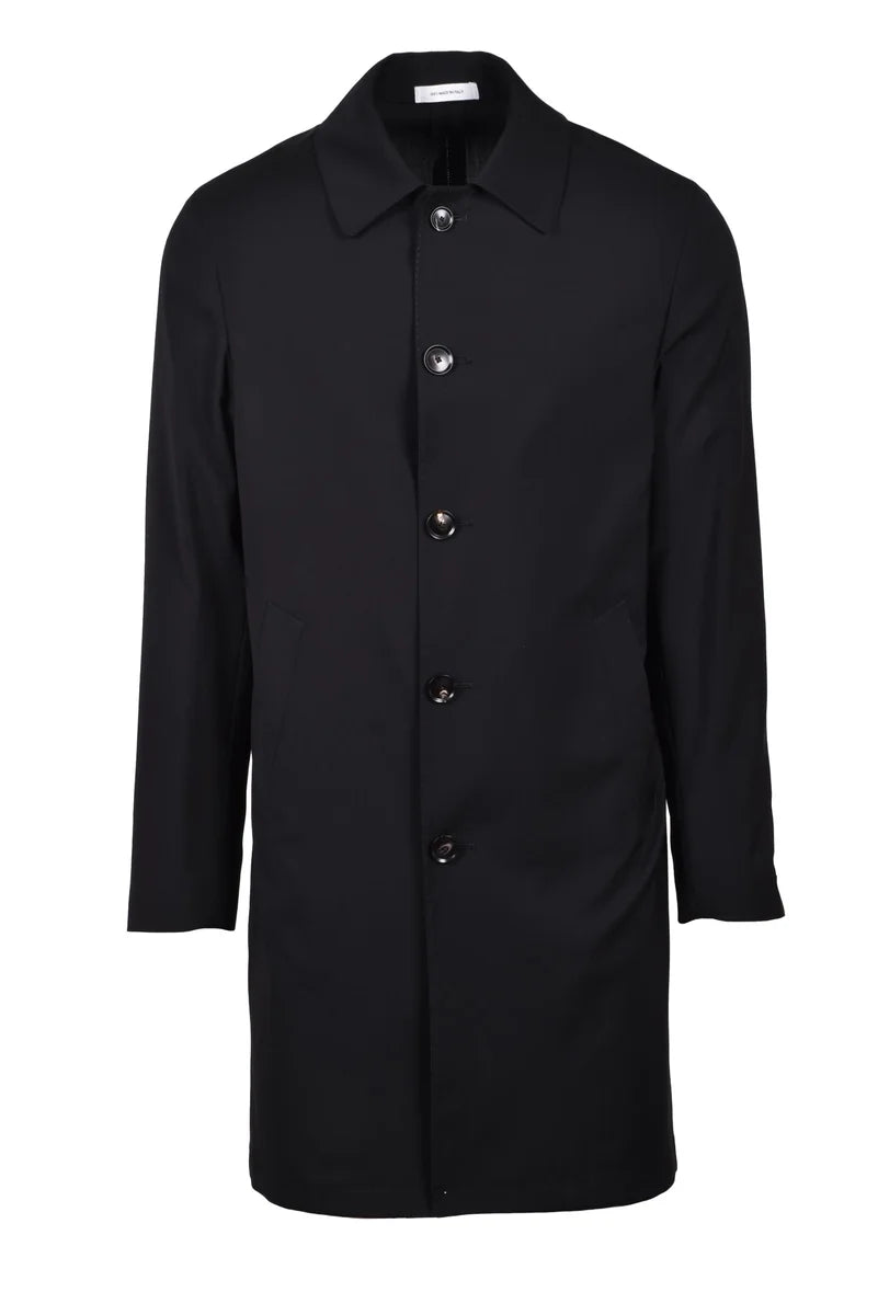 Virgin Wool Duster Coat - Black