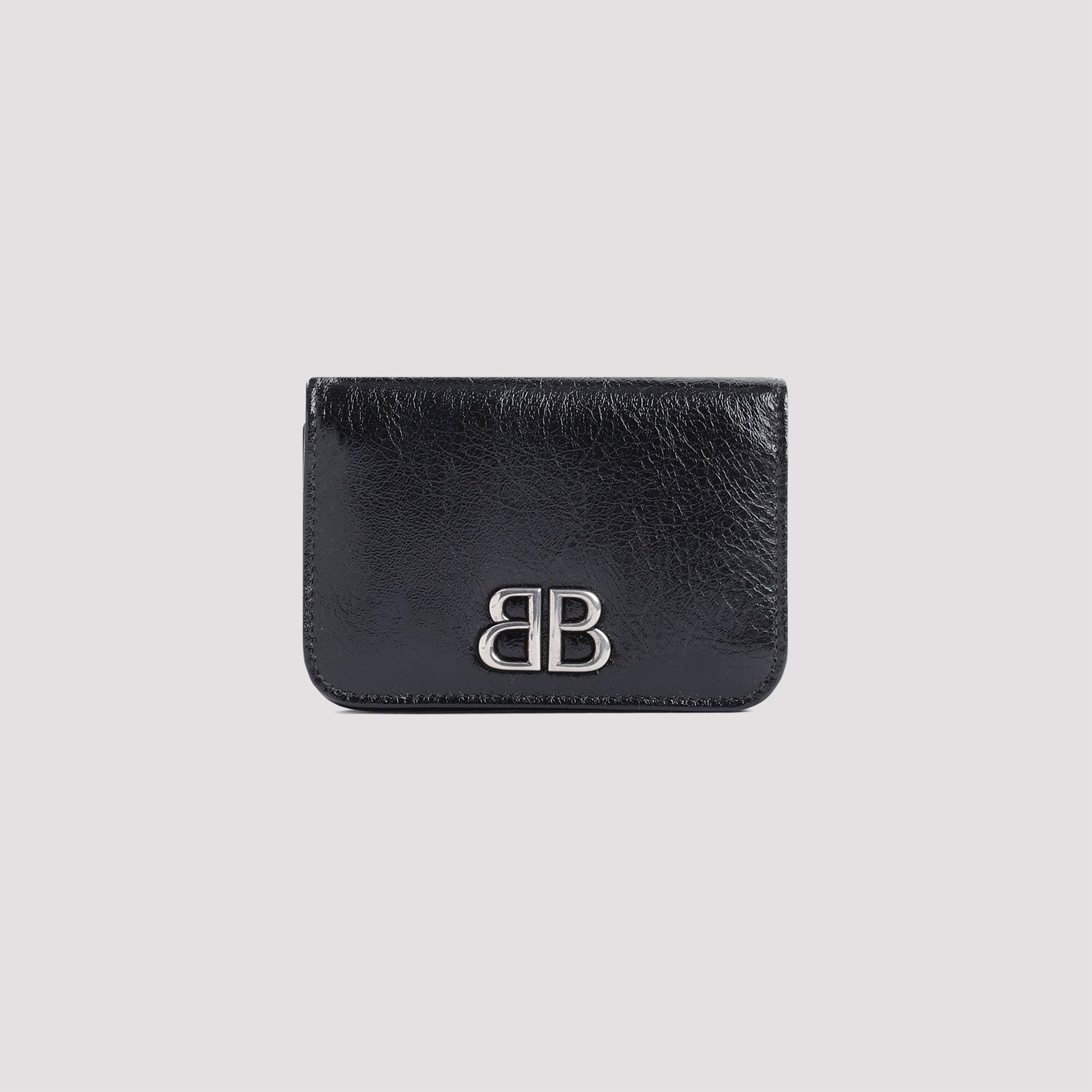 Monaco Fla Ca Hol Black Lamb Leather Credit Card Case