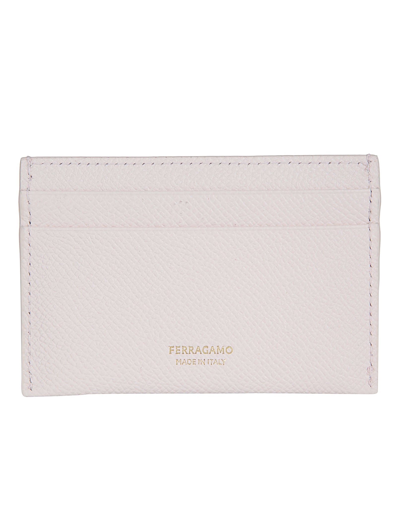 Textured Leather Cardholder with Antique Gold Ornament