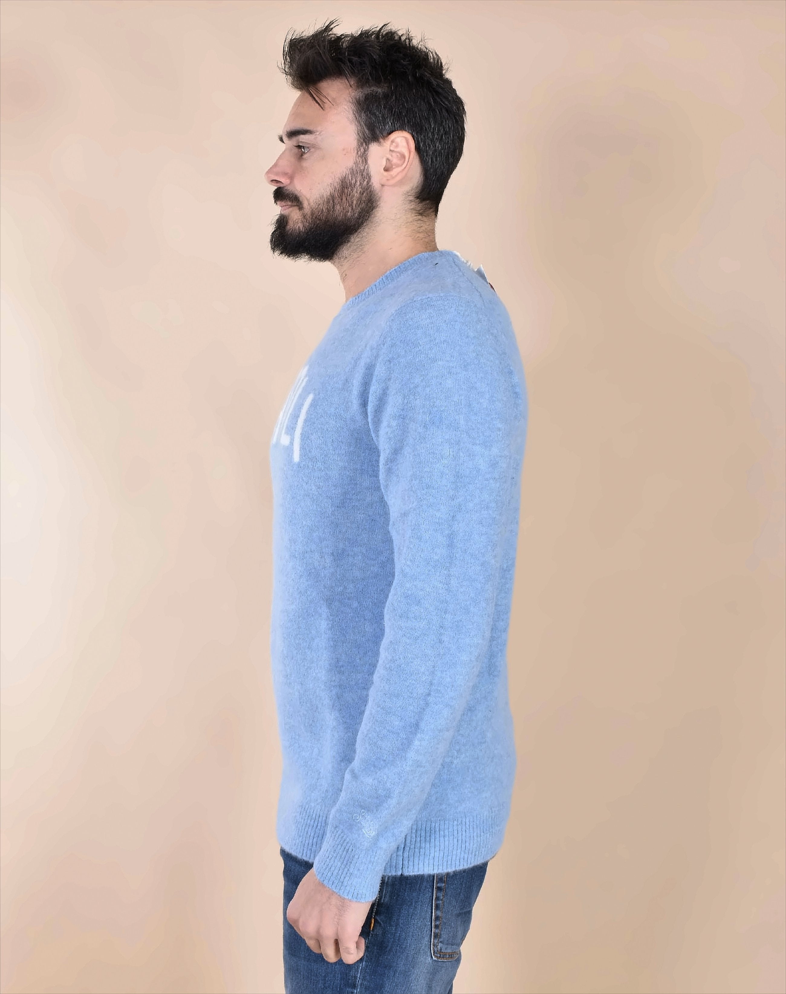 Heron Alpaca Napoli Sweater With Fuzzy Detailing