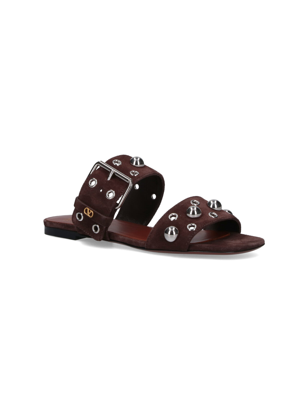 "Nellcôte" Studded Sandals – Brown