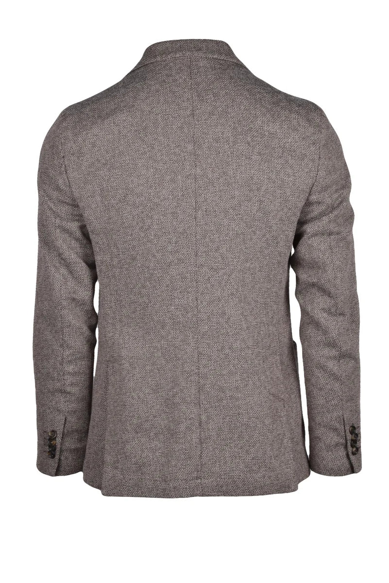 Cotton Blend Blazer - Brown
