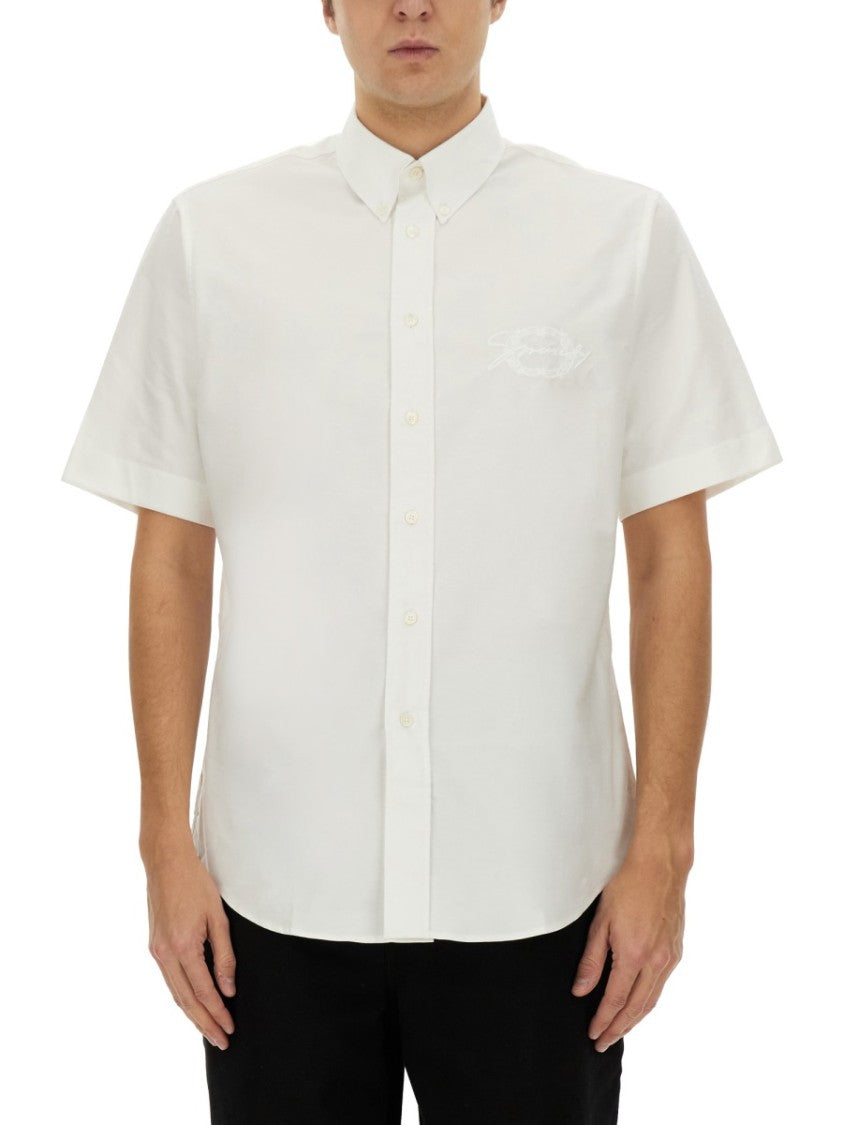 Short-Sleeved Button-Down Cotton Shirt