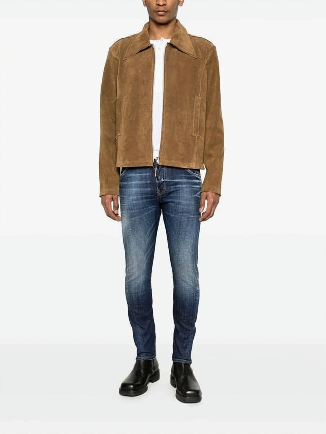 Blue Slim Fit Lightly Faded Denim Pants