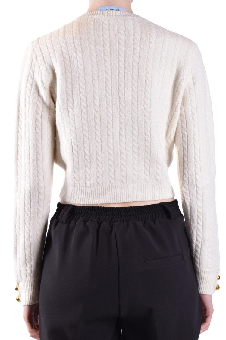 Cropped Cable Knit Sweater