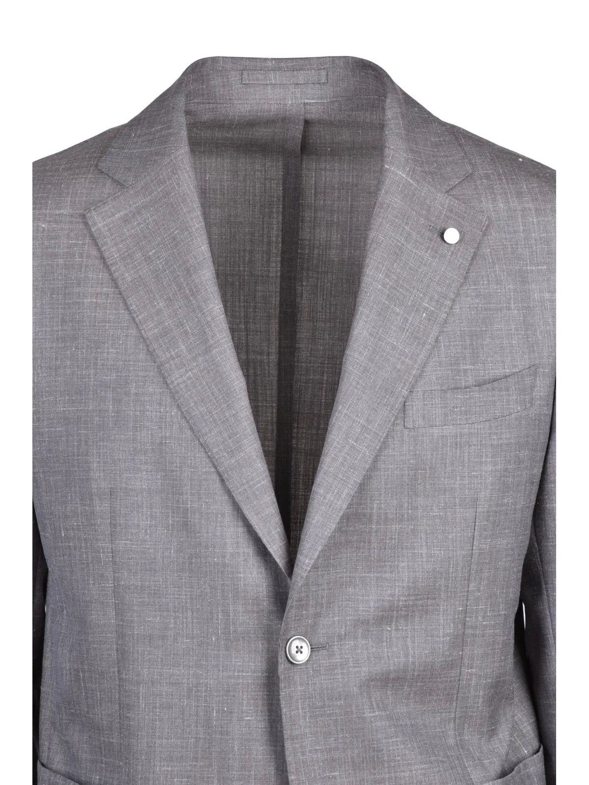 Wool Silk Linen Jacket - Grey