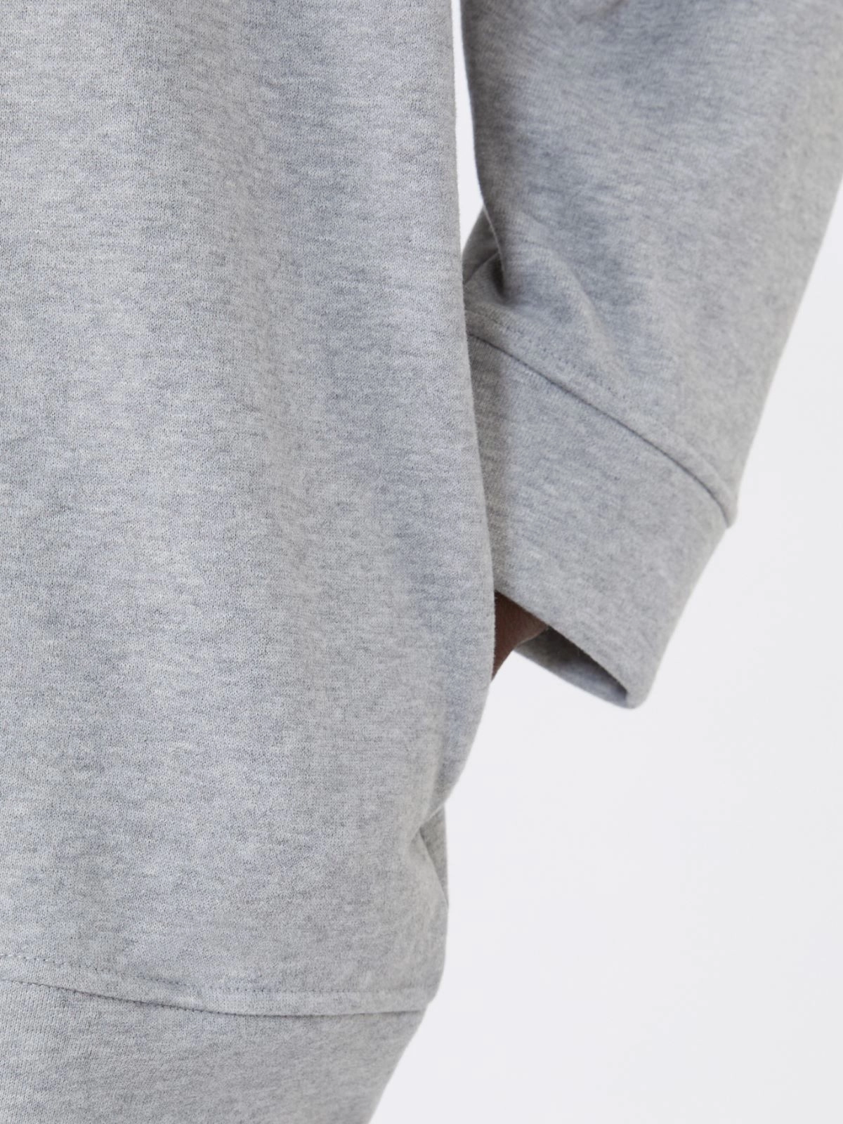 Light Grey Relaxed-Fit Sweatshirt with Bold Logo Print
