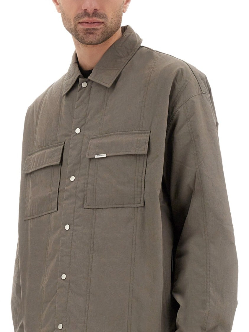 Quilted Overshirt With Dual Chest Pockets