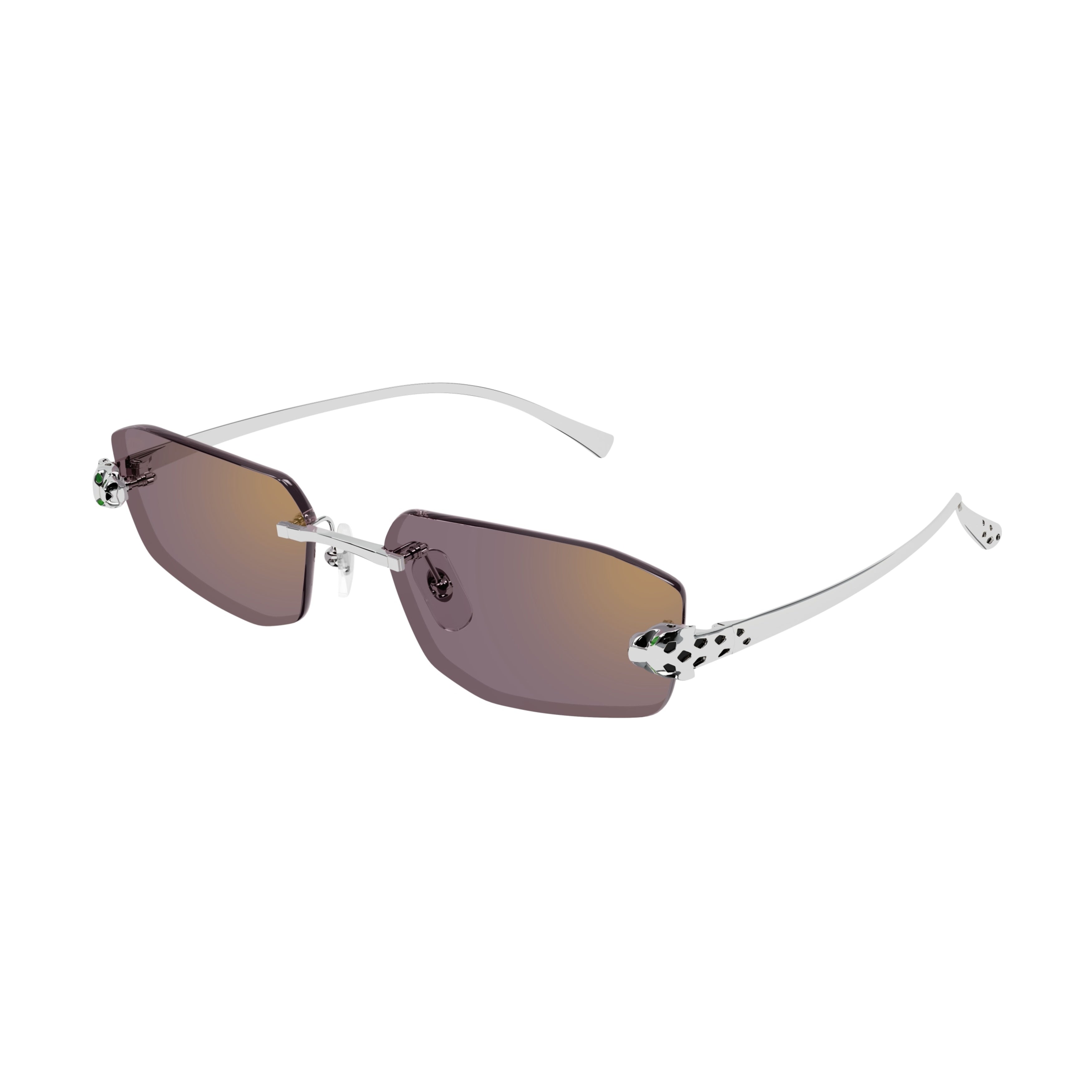 Rimless Sunglasses With Gradient Lenses And Unique Temples